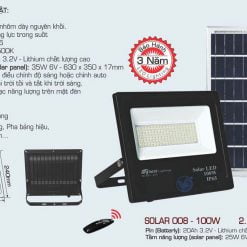 Đèn năng lượng mặt trời 100w Anfaco solar 008