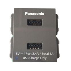 Ổ cắm sạc USB Panasonic WEF11821H màu đen