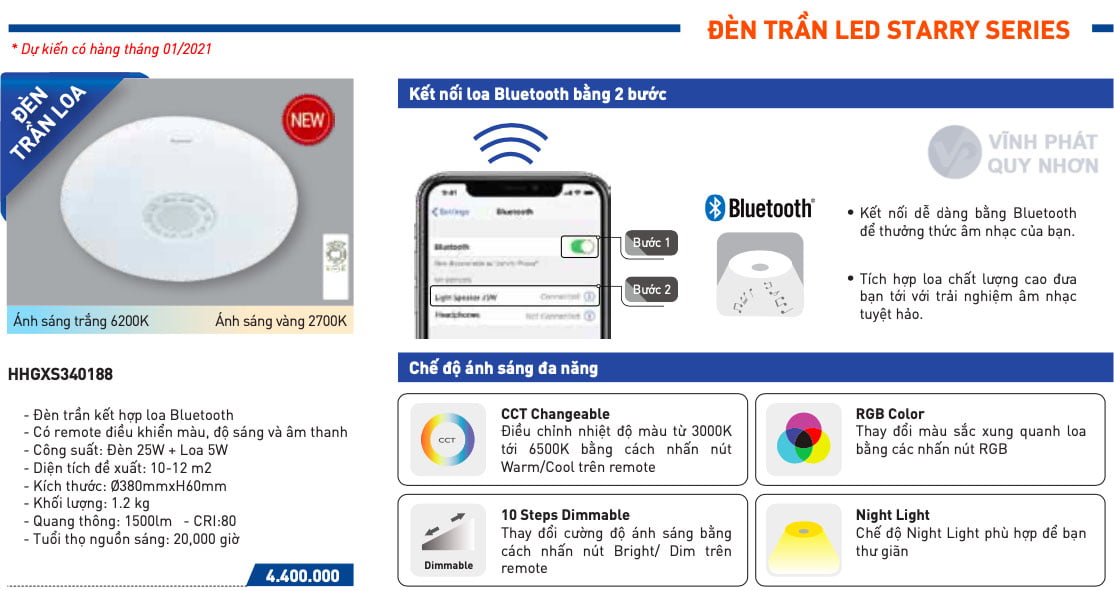 Giá đèn trần loa Bluetooth Panasonic
